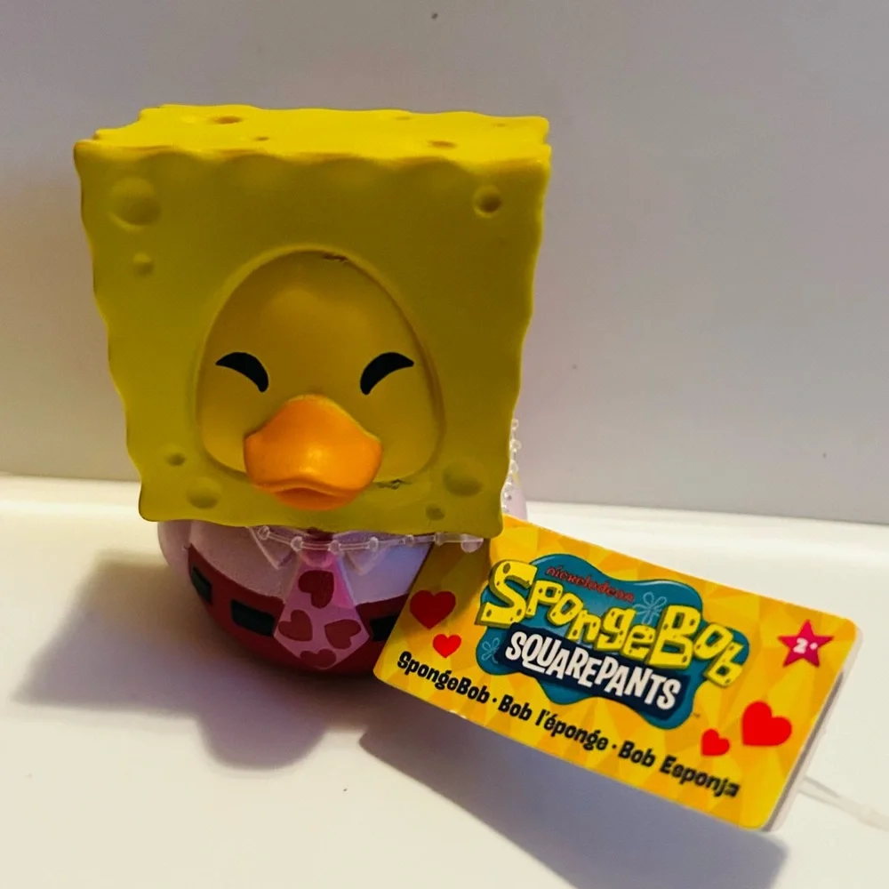 NEW!! Nickelodeon’s SpongeBob & Mr. Krabs Valentine’s Day Rubber Duck Set (NWT)
